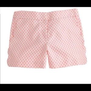 J. Crew polka dot scalloped shorts